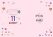 Picture of HAPPY 11TH BIRTHDAY CARD